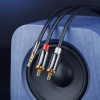 Kabel Ugreen AV116 10591 audio mini jack 3,5 mm (męski) / 2RCA (męski) 5m - czarny