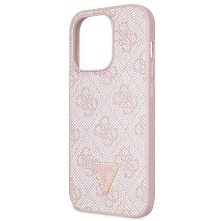 Etui Guess GUHCP14LP4TDSCPP na iPhone 14 Pro - różowe Crossbody 4G Metal Logo