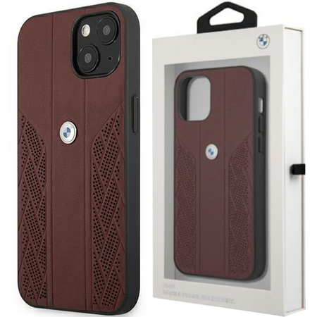 Etui BMW BMHCP13SRSPPR iPhone 13 mini 5,4" czerwony/red hardcase Leather Curve Perforate