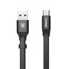 Baseus Nimble płaski kabel przewód USB / USB-C z uchwytem 2A 0,23M czarny (CATMBJ-01)