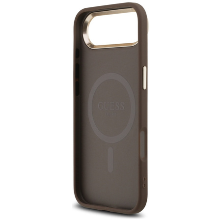 Etui Guess 4G Triangle Logo MagSafe do   iPhone Air brązowy złoty