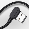 Kabel do telefonu Mcdodo ,szybkie ładowanie, kątowy 90° z diodą LED, MICRO USB,  czarny 1,2m