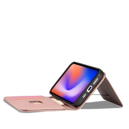 HURTEL ETUI DO IPHONE 12 PRO MAGNET CARD CASE POKROWIEC PORTFEL Z PODSTAWKĄ