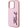 KARL LAGERFELD ETUI WRINKLED METAL DO IPHONE 15 PRO MAX Z PODPISANĄ OKŁADKĄ