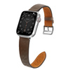 Strap Leather skórzany pasek Apple Watch SE, 8, 7, 6, 5, 4, 3, 2, 1 (41, 40, 38 mm) opaska bransoleta ciemnobrązowy