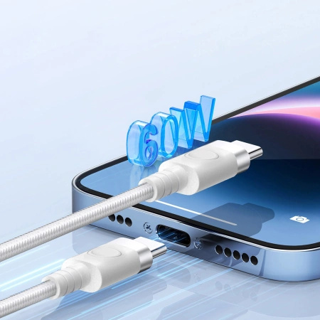 ORICO KABEL USB-C DO USB-C 60W 3A DO LAPTOPÓW TELEFONÓW 1M SZYBKA ŁADOWARKA