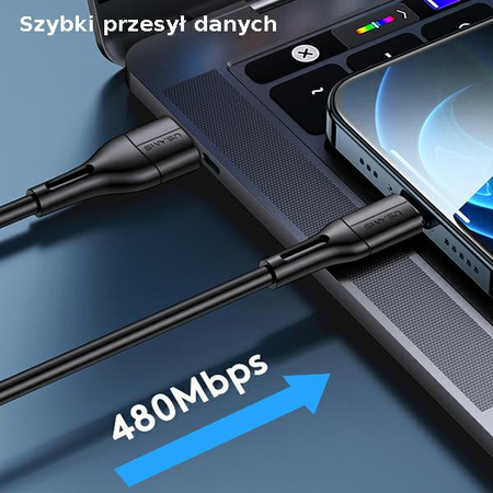 USAMS KABEL MICRO USB 2A DO ŁADOWANIA 1M DO TELEFONÓW 2A SZYBKIE ŁADOWANIE