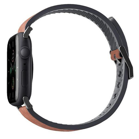 UNIQ pasek Straden Apple Watch Series 1/2/3/4/5/6/7/8/SE/SE2/Ultra 42/44/45/49mm. Leather Hybrid Strap brązowy/brown