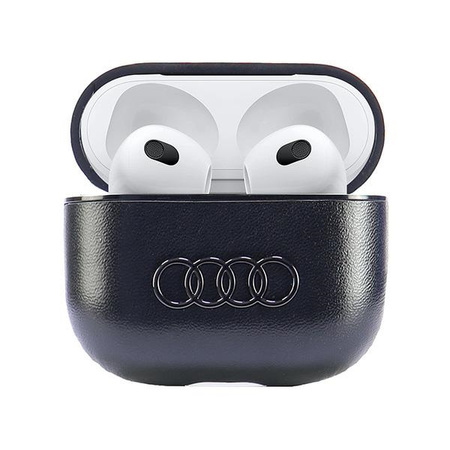 AUDI LEATHER BIG LOGO COVER DO AIRPODS 3 POKROWIEC OCHRONNY Z LOGO SKÓRZANY