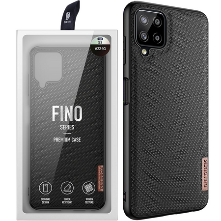 Dux Ducis Fino etui pokrowiec pokryty nylonowym materiałem Samsung Galaxy A22 4G czarny