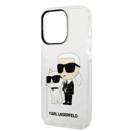 Karl Lagerfeld KLHCP14LHNKCTGT iPhone 14 Pro 6,1" transparent hardcase Gliter Karl&Choupette