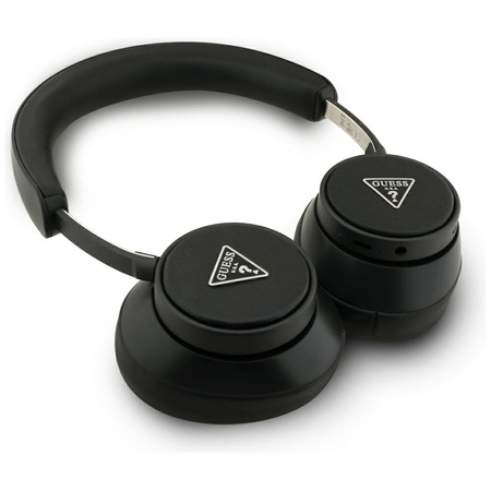 Słuchawki nauszne Guess Bluetooth ENC    Saffiano Triangle Logo czarny