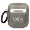 Etui Karl Lagerfeld KLA2HNKCTGK na AirPods 1/2 - czarne Glitter Karl&Choupette