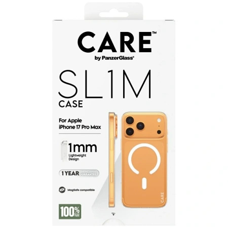 Etui CARE by PanzerGlass SL1M MagSafe na iPhone 17 Pro Max - przezroczyste
