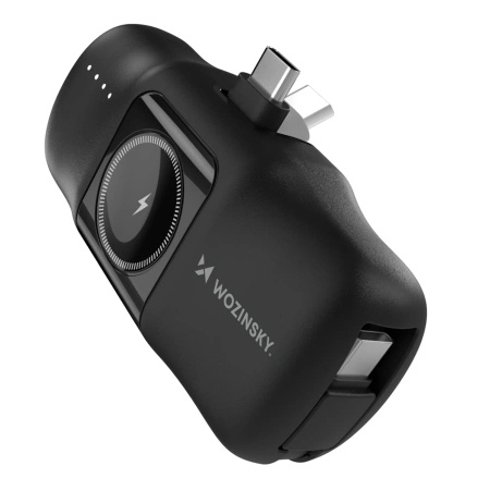 WOZINSKY MINI POWERBANK 5000MAH Z KABLEM USB-C DO APPLE WATCH 15W ŁADOWANIE