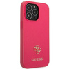 Guess GUHCP13LPS4MF iPhone 13 Pro / 13 6,1" różowy/pink hardcase Saffiano 4G Small Metal Logo