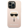Karl Lagerfeld KLHCP14XSLKHLP iPhone 14 Pro Max 6,7" hardcase różowy/pink Silicone Karl`s Head