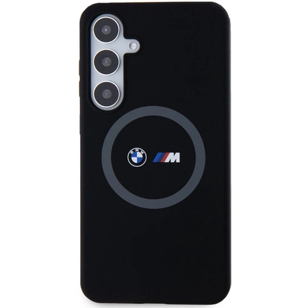 Etui BMW M Silicone Printed Ring MagSafe na Samsung Galaxy S24+ - czarne