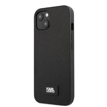 Etui Karl Lagerfeld KLHCP13SSFMP2K na iPhone 13 mini hardcase - czarne Saffiano Plaque