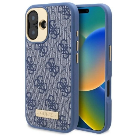 Guess GUHMP16MU4GPRB iPhone 16 Plus6.7 niebieski/blue hardcase 4G Logo Plate MagSafe