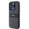 DKNY POKROWIEC HARDCASE DO IPHONE 15 PRO 6.1 LEATHER MONO STRIPE METAL LOGO