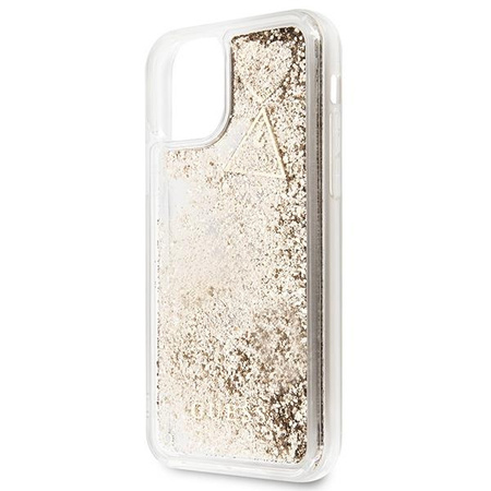 Guess GUOHCN61GLHFLGO iPhone 11 6,1" / Xr gold/złoty hardcase Glitter Charms