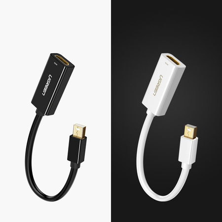 Ugreen kabel adapter przejściówka FHD (1080p) HDMI (żeński) - Mini DisplayPort (męski - Thunderbolt 2.0) biały (MD112 10460)