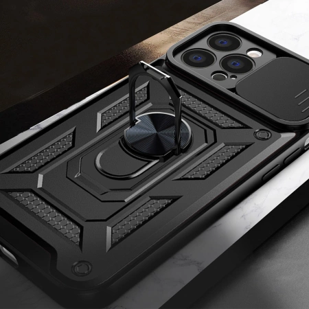 Hybrid Armor Camshield etui iPhone 14 Plus pancerny pokrowiec z osłoną na aparat różowe