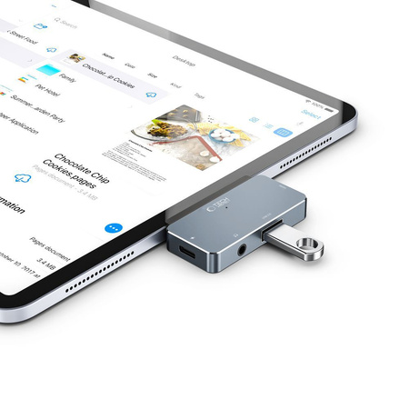 TECH-PROTECT HUB V6-HUB ADAPTER 4IN1 DO LAPTOPA TELEFONU ZŁĄCZE USB-C