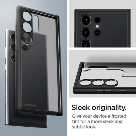 Etui Spigen Ultra Hybrid na Samsung Galaxy S24 Ultra - przezroczysto-czarne