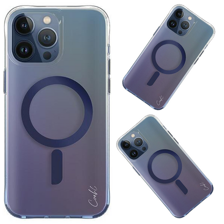 UNIQ etui Coehl Dazze iPhone 15 Pro Max 6.7" Magnetic Charging niebieski/azure blue