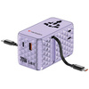 Verbatim Adapter podróżny EU/UK/US GaN   1xUSB-C/1xUSB-A/2xUSB-C PD 70W fioletowy 30188