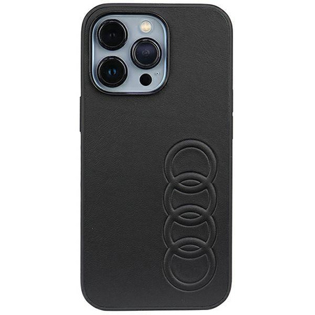 Etui Audi Synthetic Leather na iPhone 13 Pro / 13 - czarne AU-TPUPCIP13P-TT/D1-BK