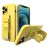 HURTEL ETUI ROPE CASE DO IPHONE 12 MINI ŻELOWE Z SMYCZĄ ŁAŃCUSZEK POKROWIEC