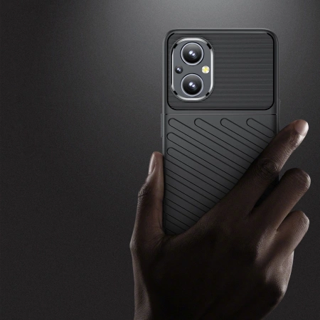 Thunder Case elastyczne pancerne etui pokrowiec OnePlus Nord N200 5G czarny