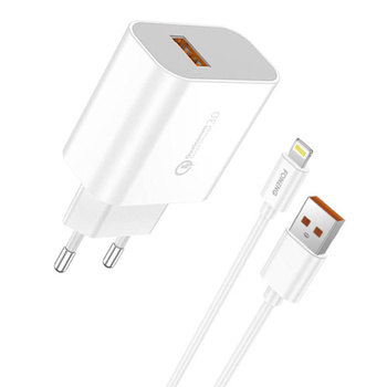 FONENG ŁADOWARKA 18W DO TELEFONÓW DO LIGHTNING Z KABLEM USB SZYBKIE