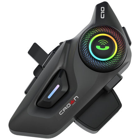 Interkom motocyklowy Crown C10 Bluetooth 5.3 czarny