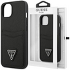 Guess GUHCP13SPSATPK iPhone 13 mini 5,4" czarny/black hardcase SaffianoTriangle Logo Cardslot
