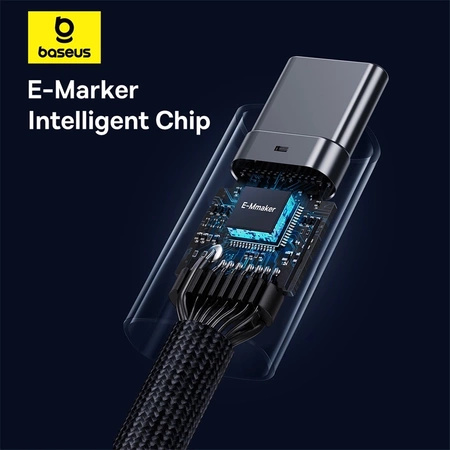 Kabel Baseus CB000068 USB-C - USB-C 240W PD 8K 60Hz 1m - czarny