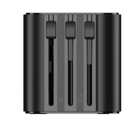 JELLICO uniwersalny adapter podróżny S7 Max 2500W Czarny