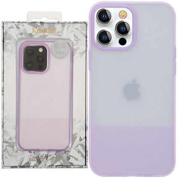 Kingxbar Plain Series etui pokrowiec do iPhone 13 Pro silikonowa obudowa fioletowy