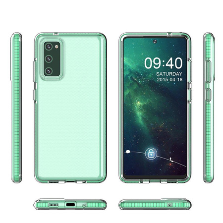 Spring Case pokrowiec żelowe etui z kolorową ramką do Samsung Galaxy S21+ 5G (S21 Plus 5G) jasnoniebieski