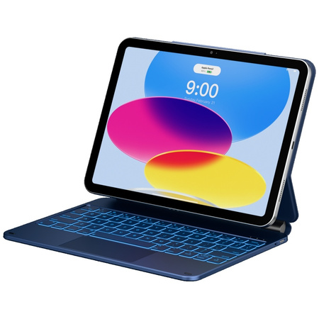 Etui Typecase Edge z klawiaturą do iPad  11" (A16) 2025 / iPad 10.9" 2022 błękitny pacyfik
