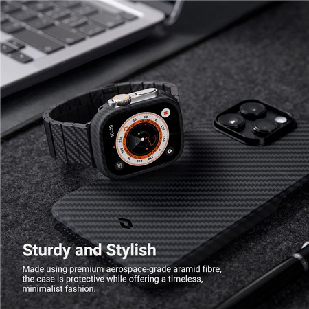 Pitaka Air case, black/grey - Apple Watch Ultra 49 mm