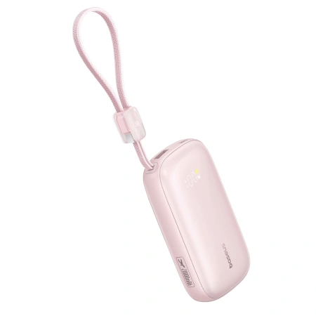 Powerbank Baseus EnerFill FC21 Qpow 3 Ultra 20000mAh 22.5W z wyświetlaczem z dołączonym kablem - różowy