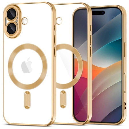 TECH-PROTECT ETUI MAGFLEX MAGSAFE DO IPHONE 17 OCHRONA PRZEZROCZYSTE ZŁOTE