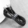 Baseus Cafule Cable wytrzymały nylonowy kabel przewód USB / micro USB 1.5A 2M czarno-szary (CAMKLF-CG1)