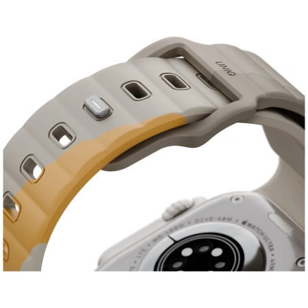 Pasek UNIQ Stride De Rubber na Apple Watch 44 / 45 / 46 / 49 mm - beżowy
