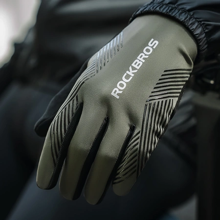 ROCKBROS RĘKAWICZKI ROWEROWE WIOSNA LATO JESIEŃ PEŁNE DO ROWERU ROZMIAR L