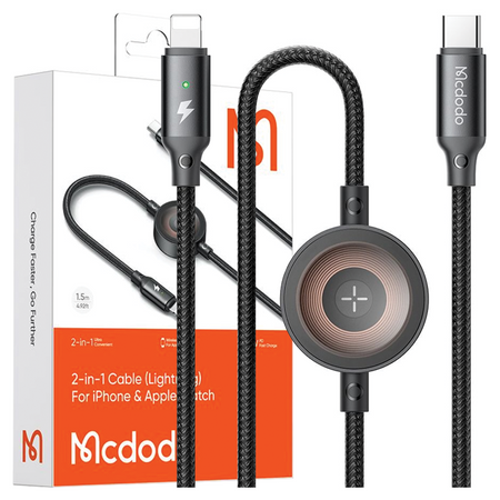 MCDODO INDUCTIVE CHARGER FOR APPLE WATCH 2IN1 CABLE FOR IPHONE LIGHTNING